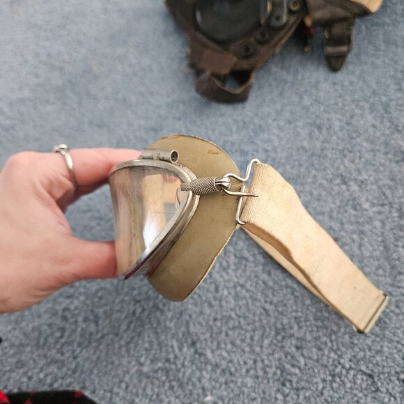 WW2 US Army Air Force leather helmet and aviator goggles - Picture 8 of 10